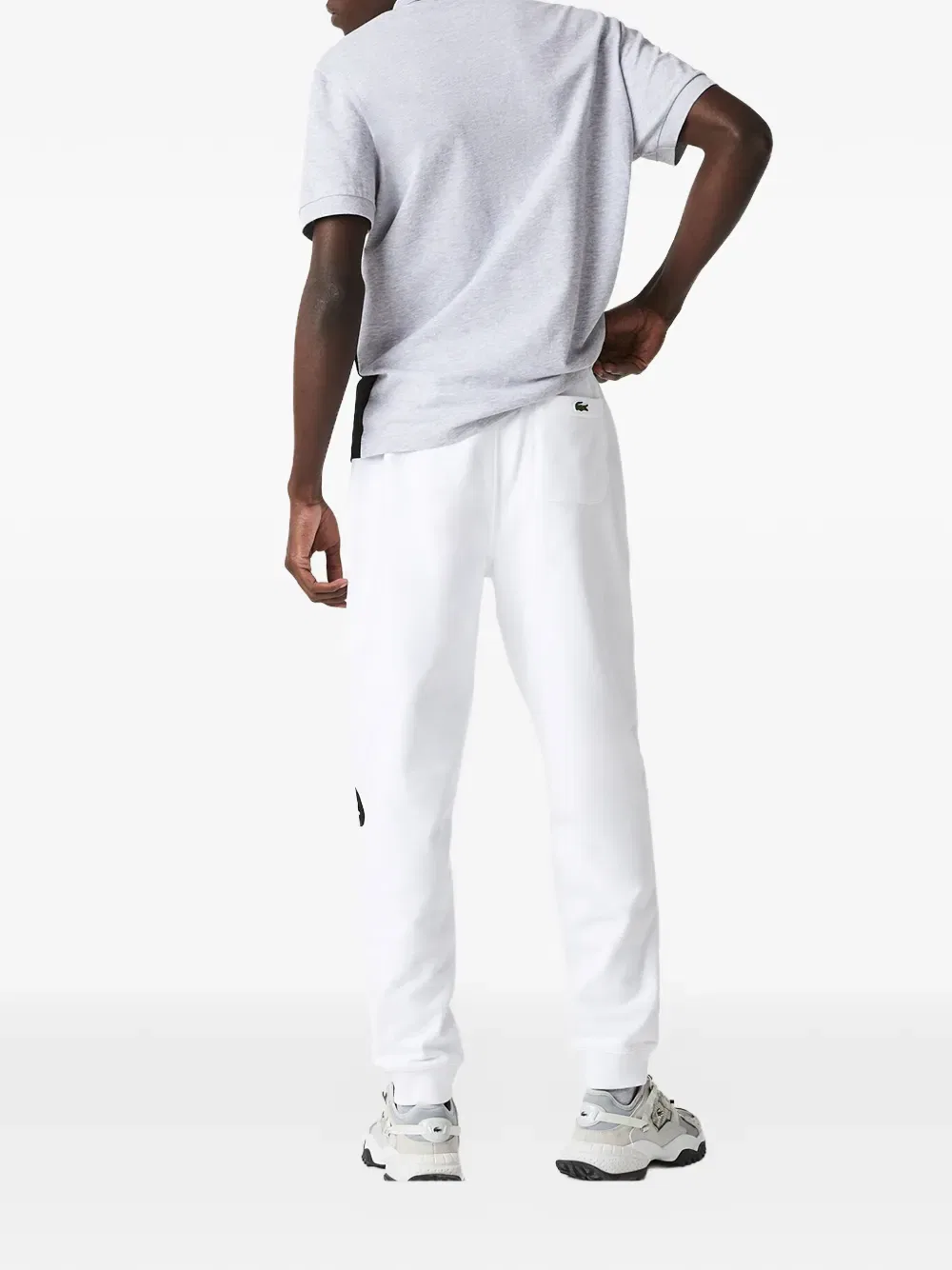 Спортивные брюки с крокодиловым принтом Lacoste, белый — фото 3