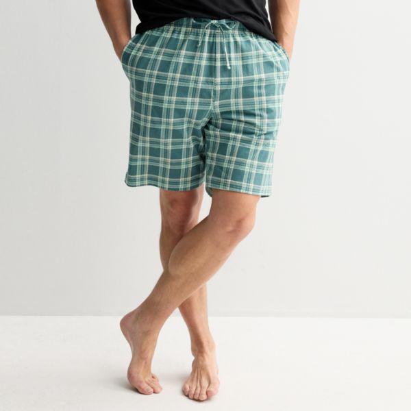 

Мужские трикотажные пижамные шорты Sonoma Goods For Life, цвет green check