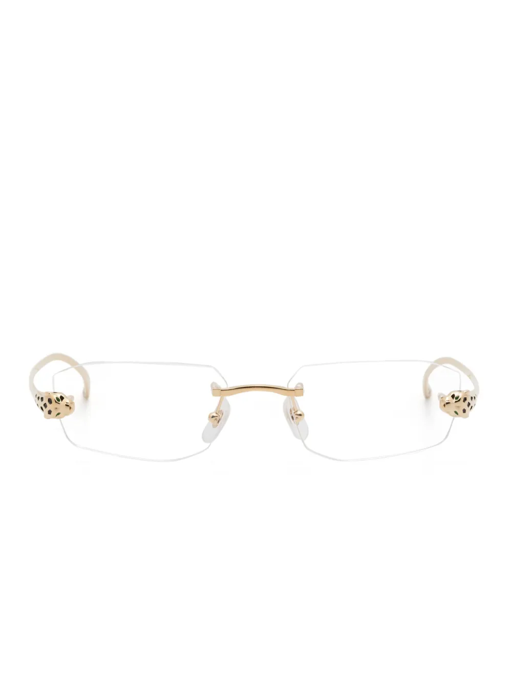 

Очки в прямоугольной безободковой оправе Cartier Eyewear, золотой