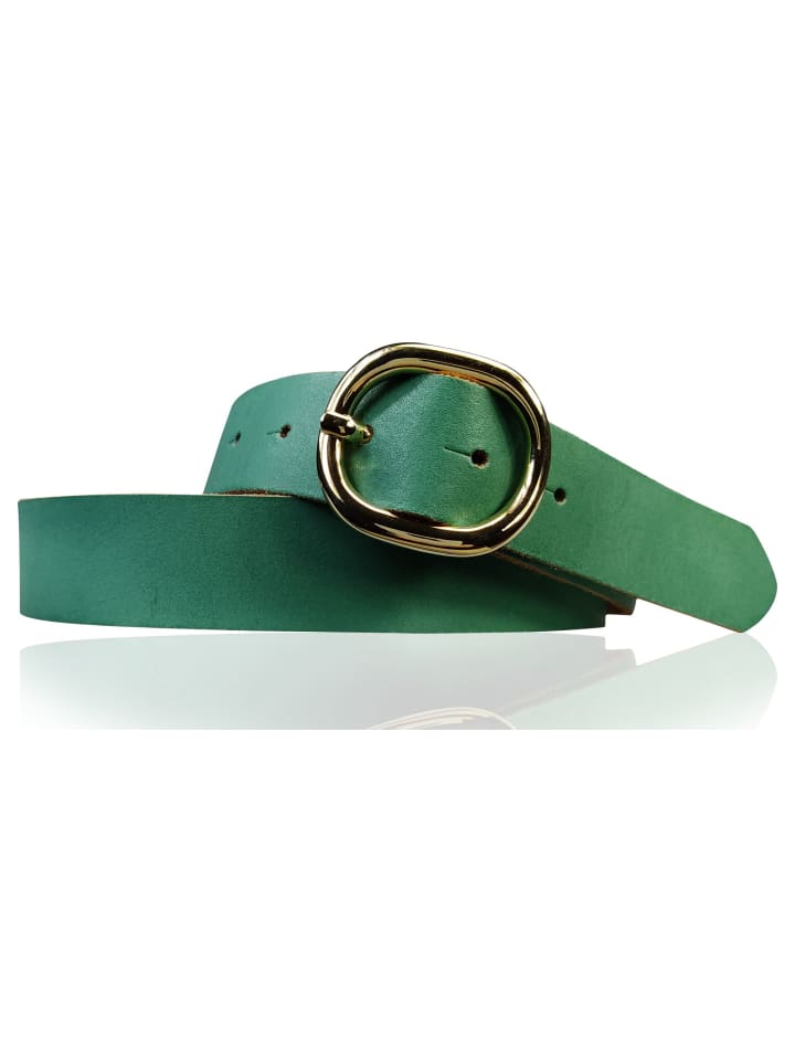 

Ремень FRONHOFER Damengürtel goldene Schnalle, цвет Jade