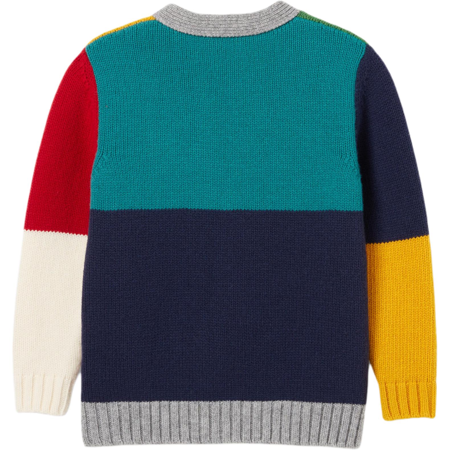 Детский свитер с V-образным вырезом, умеренная посадка GUCCI, multicolor — фото 3
