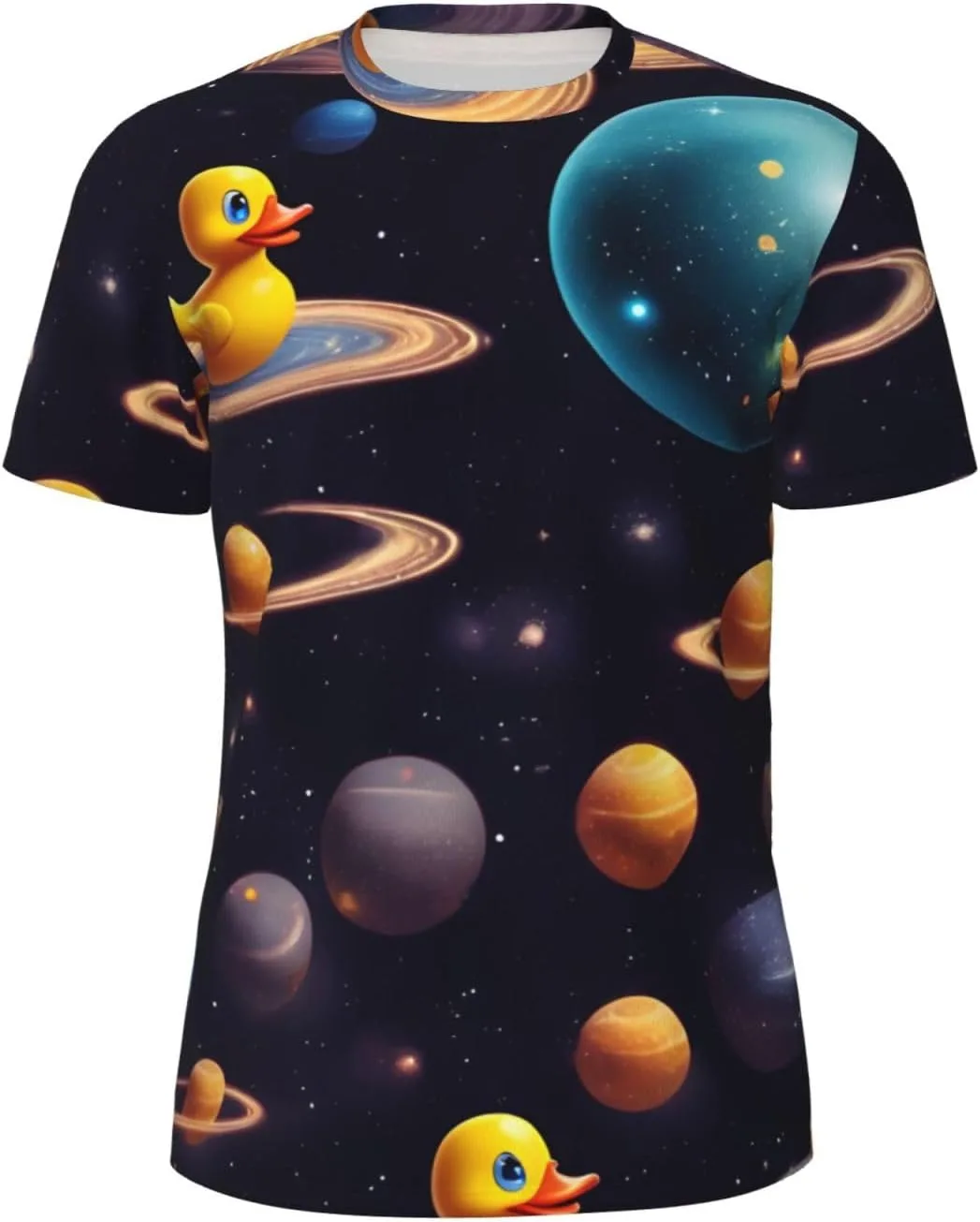 

Футболка мужская летняя с принтом Space and Duck, легкая и дышащая SDFHU