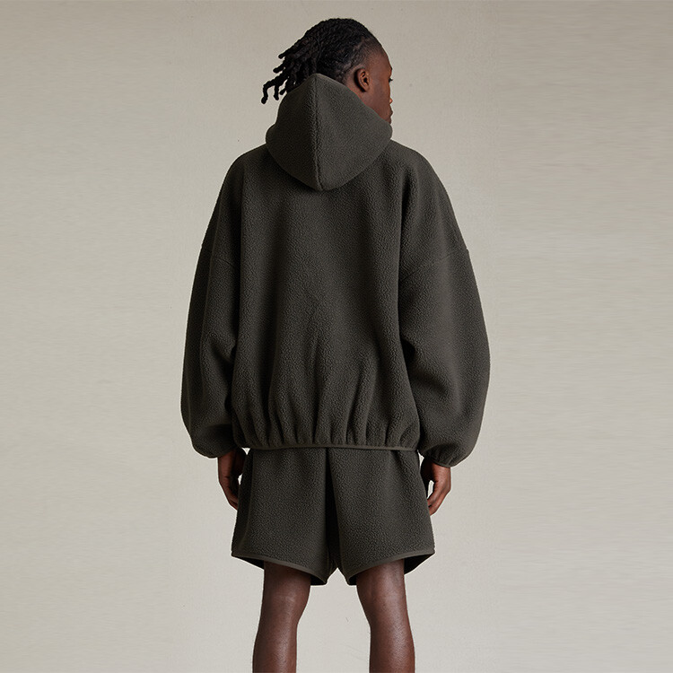 Толстовка с капюшоном и аппликацией логотипа из флиса Fear Of God Essentials, черный — фото 4