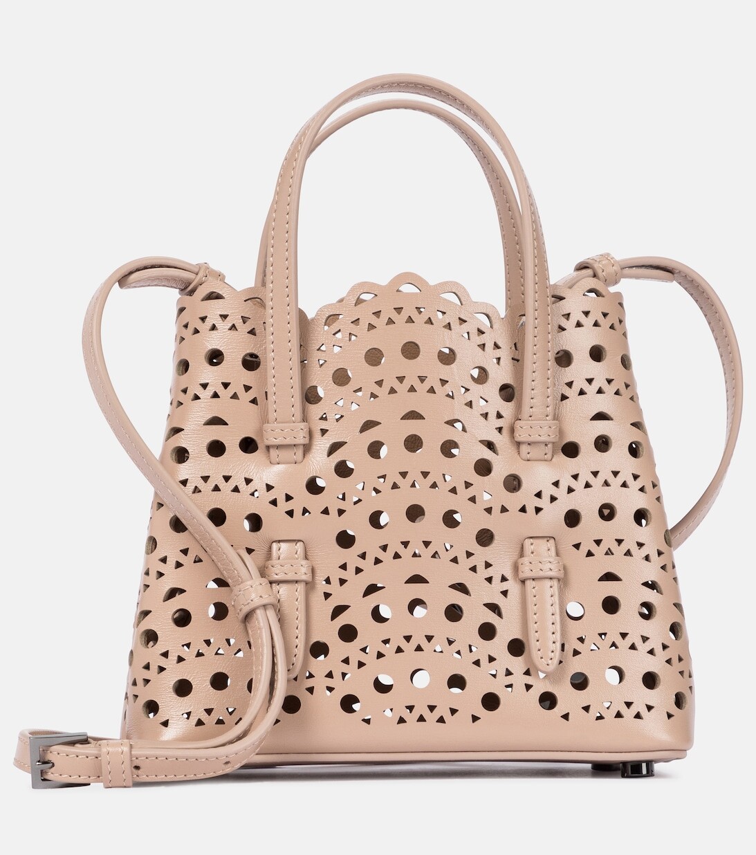 

Кожаная сумка-тоут Le Mina 16 Vienne Wave Alaïa, розовый
