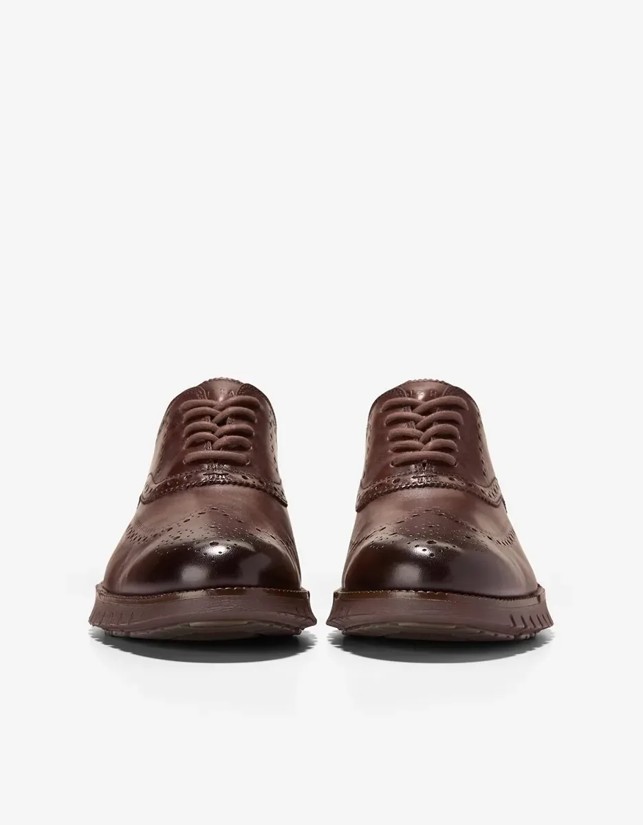 Мужские кожаные туфли на шнуровке с промежуточной подошвой FlowerFoam Cole Haan, шоколадно-коричневый — фото 4