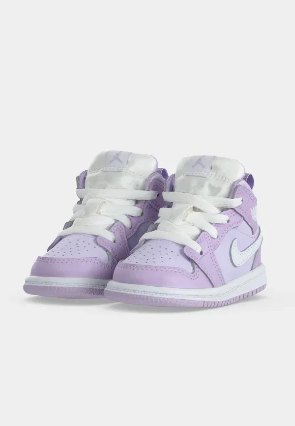 Кроссовки детские Jordan 1 Mid, фиолетовый туман/белый/едва виноградный — фото 3