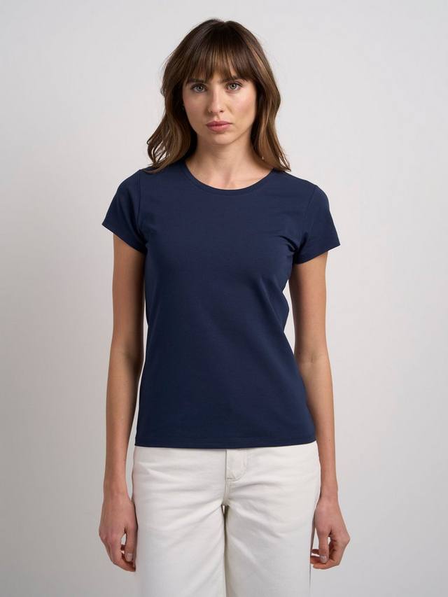 

Футболка с круглым вырезом из хлопковой смеси Celtic & Co., Blue Navy