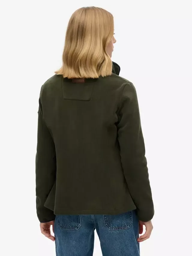 Флисовая куртка на молнии, излишки товаров, зеленого цвета Superdry — фото 2