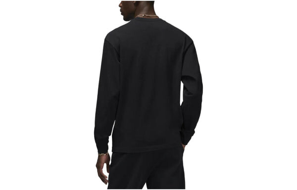 Футболка Air Jordan Wordmark Long Tee 'Black', черный — фото 2