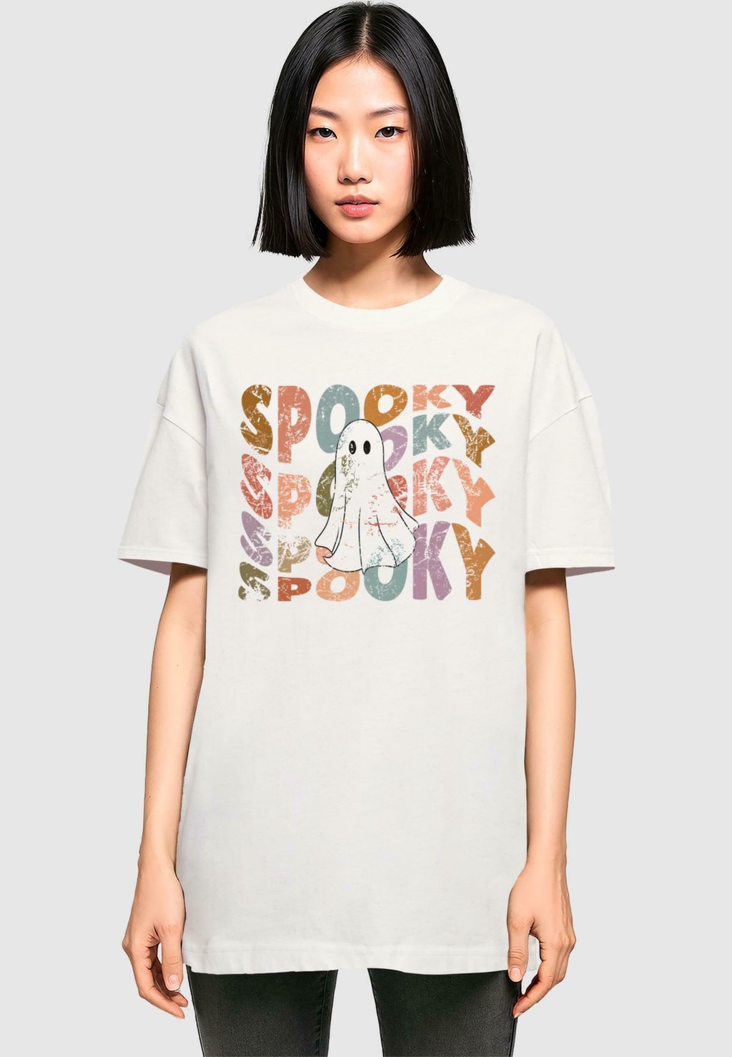 

Футболка с принтом HALLOWEEN SPOOKY GHOST TEE Merchcode, белый
