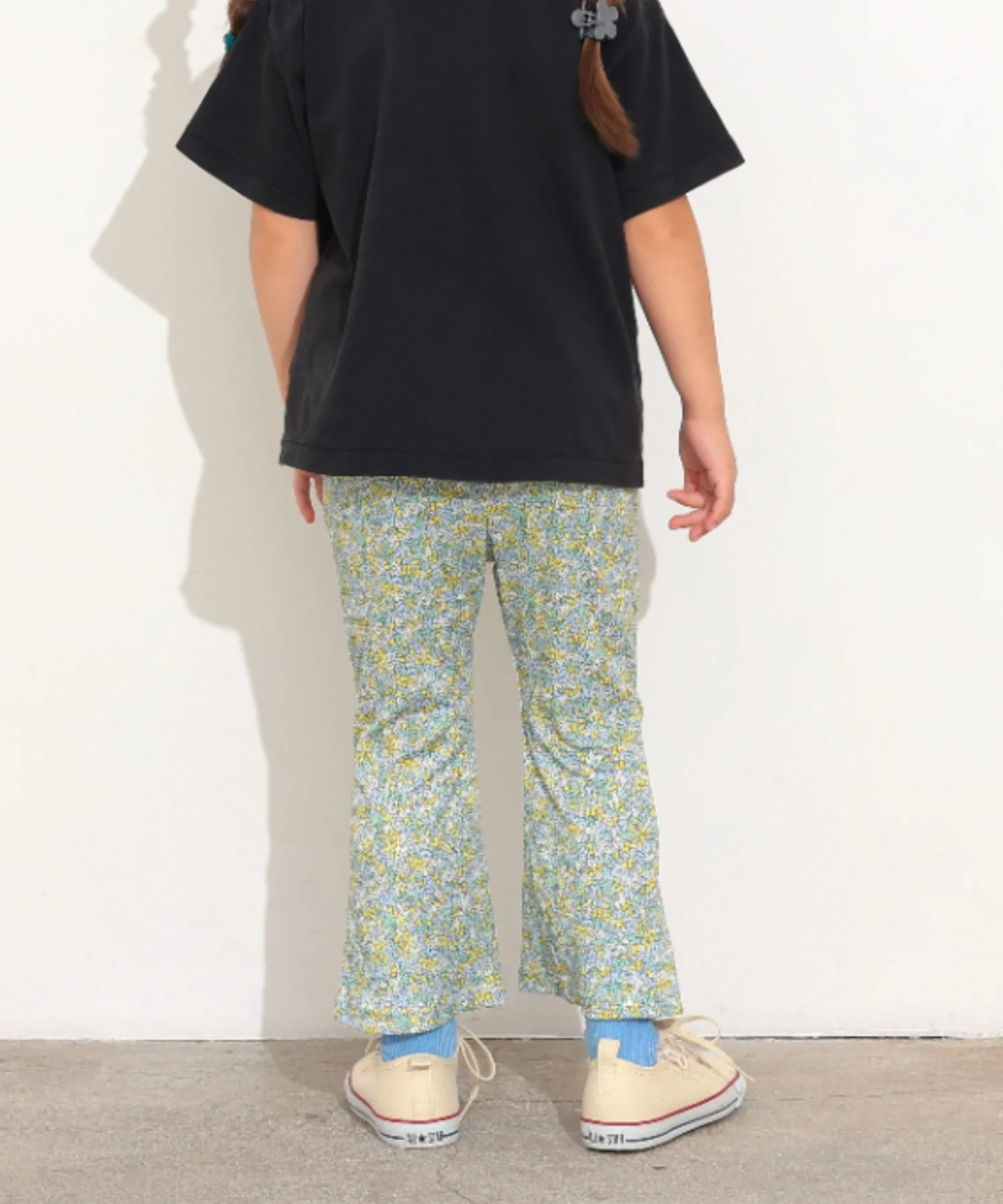 Детские штаны флорал флер Flower Flare Pants Ocean&Ground жёлтые — фото 4