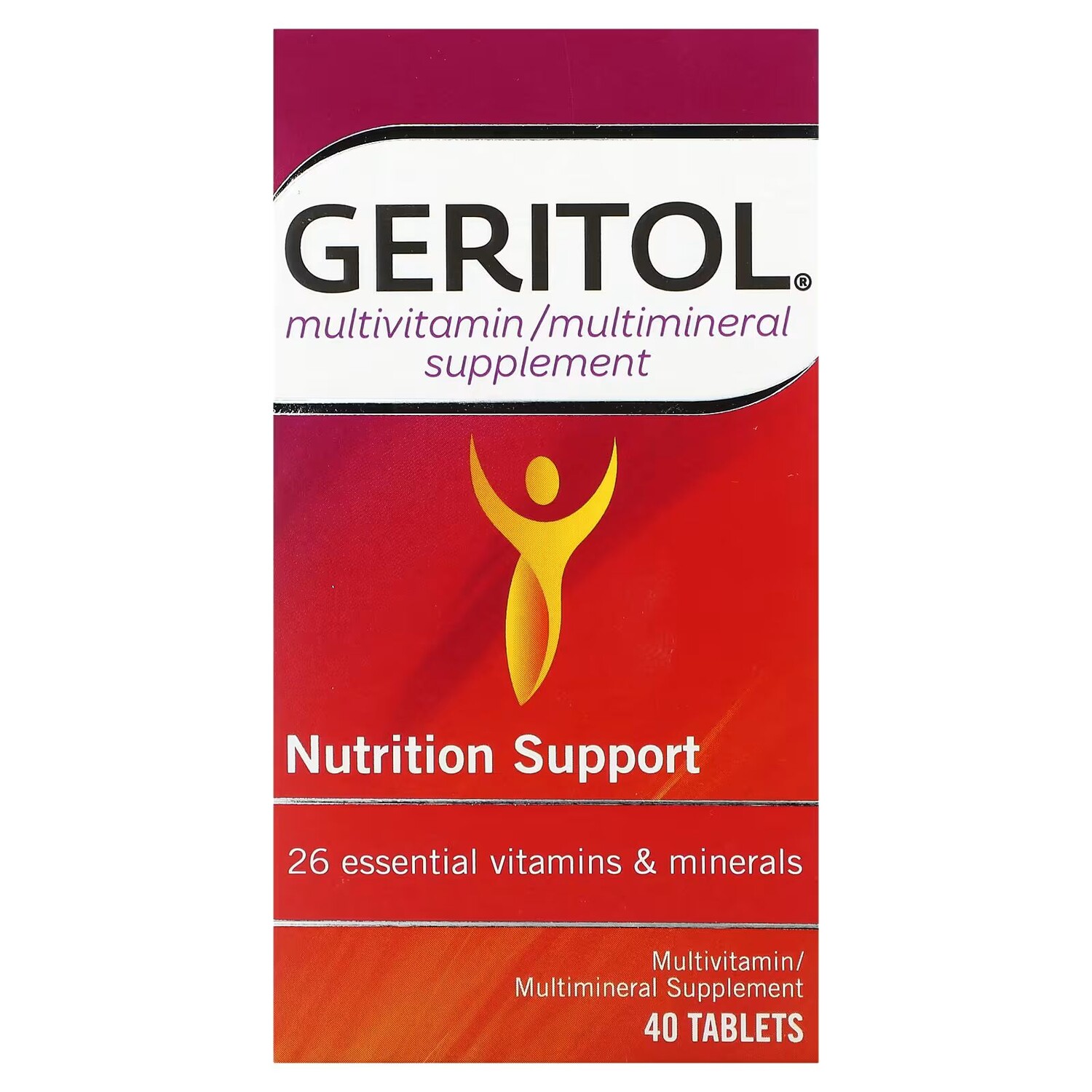

Мультивитаминная/мультиминеральная добавка, 40 таблеток Geritol