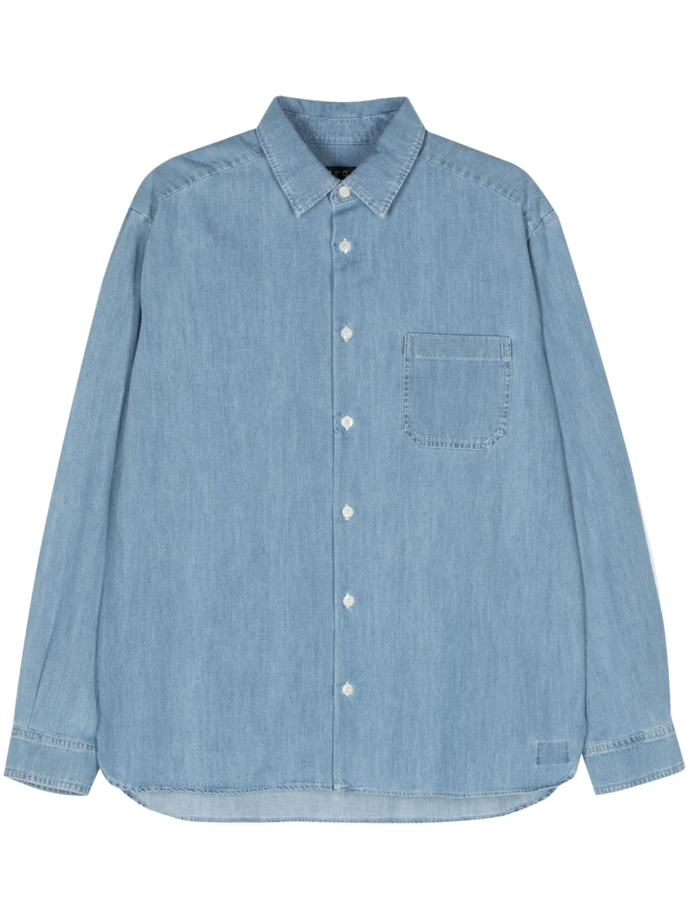

Рубашка из ткани шамбре A.P.C., синий