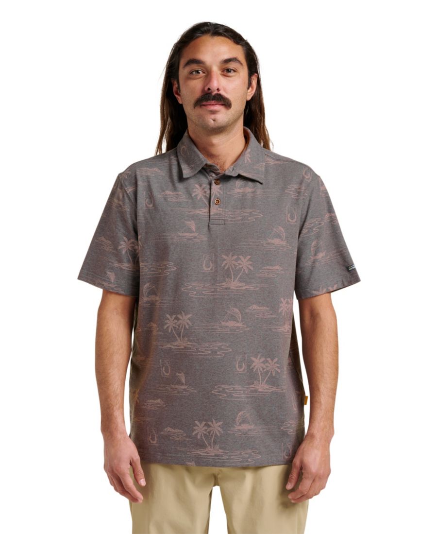 

Мужская рубашка поло Quiksilver Island Daze Quiksilver Waterman, PHANTOM HEATHER