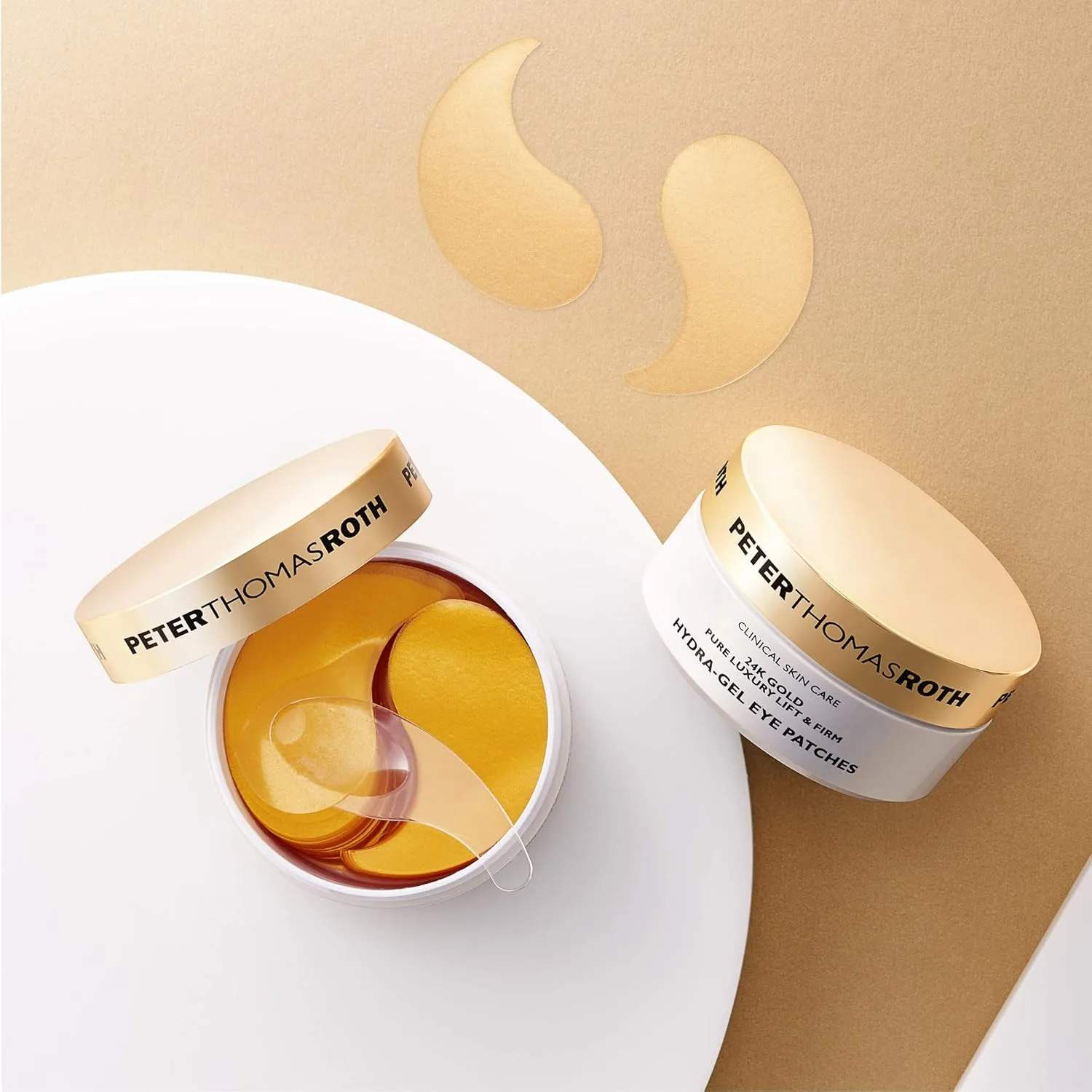 Патчи для глаз Peter Thomas Roth с 24-каратным золотом и детокс-патчи с огурцом от отечности, темных кругов и мелких морщин., Gold — фото 3