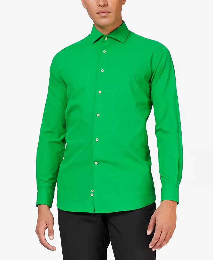 

Мужская рубашка - длинный рукав Magic Mint Dress Shirt - пастельный мятно-зеленый - формальная одежда OppoSuits