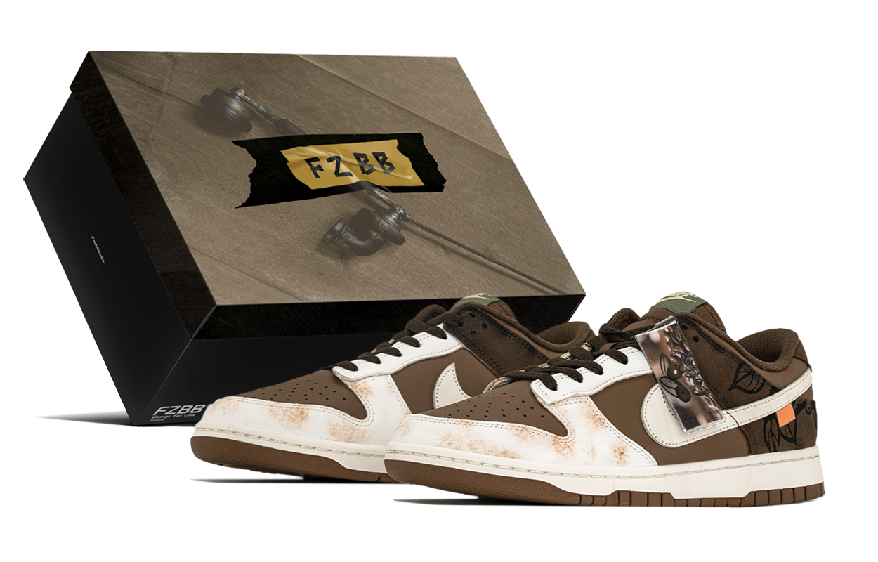 

Nike Dunk Abrasion Resistant низкие скейтборд кроссовки мужские Brown White