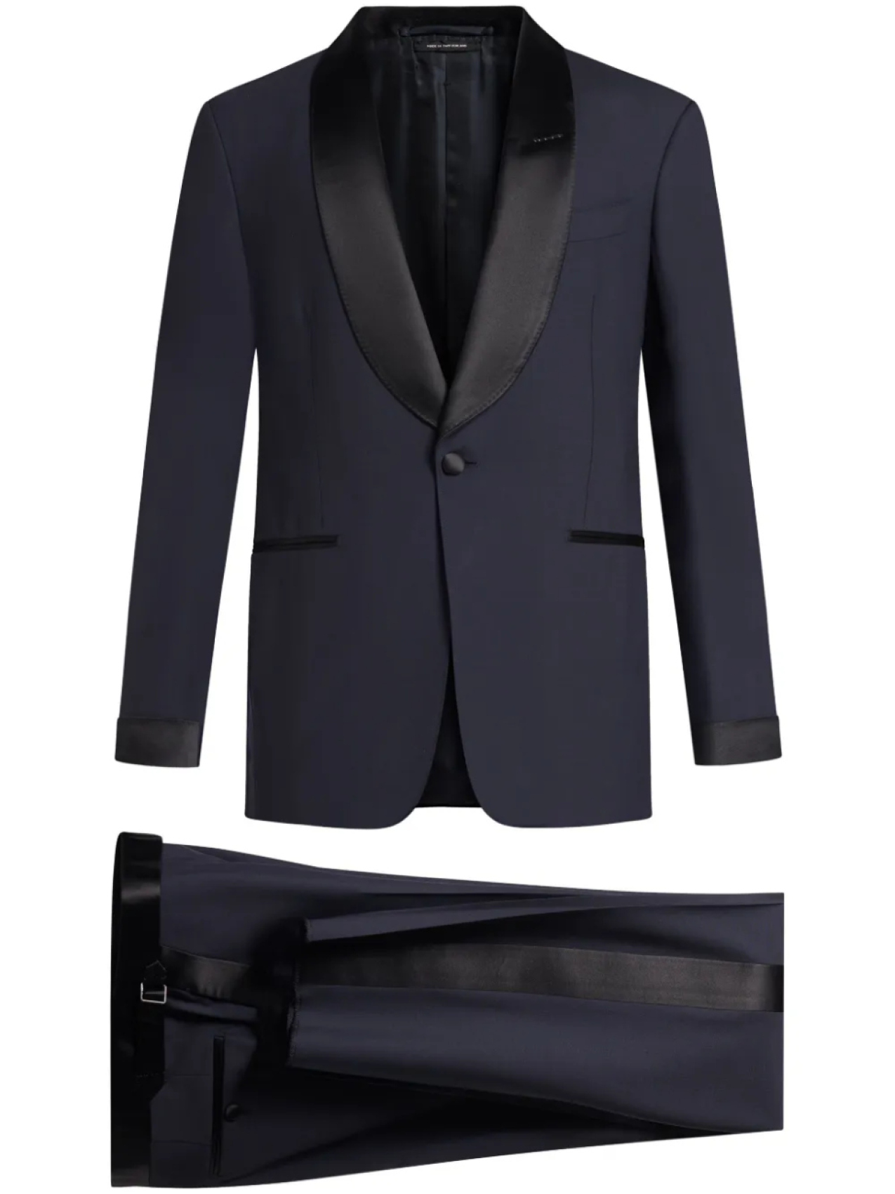 

TOM FORD костюм с атласной отделкой, синий