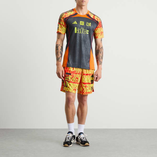 Шорты ФК Лос-Анджелес НТС Adidas, Fuchsia, Red & Yellow — фото 4