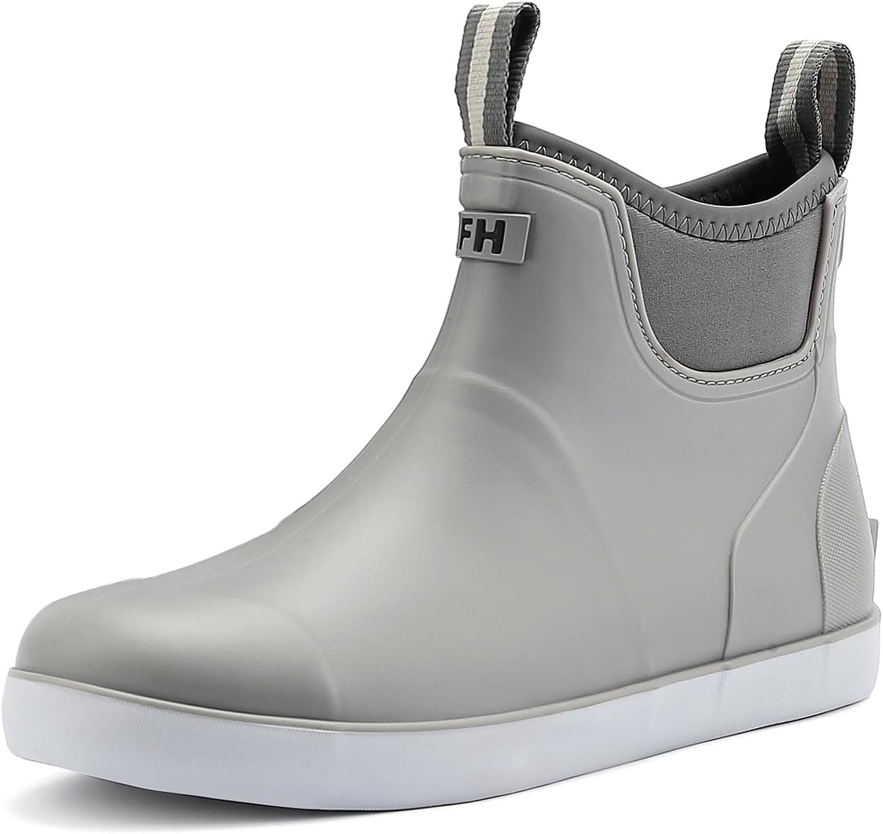 

Мужские ботинки Deck, водонепроницаемые короткие дождевые ботинки для мужчин, противоскользящие, с хорошим сцеплением, наружные резиновые ботинки для рыбалки и работы в саду, высокоэффективная обувь для фермерских работ Ckwlxqy, серый