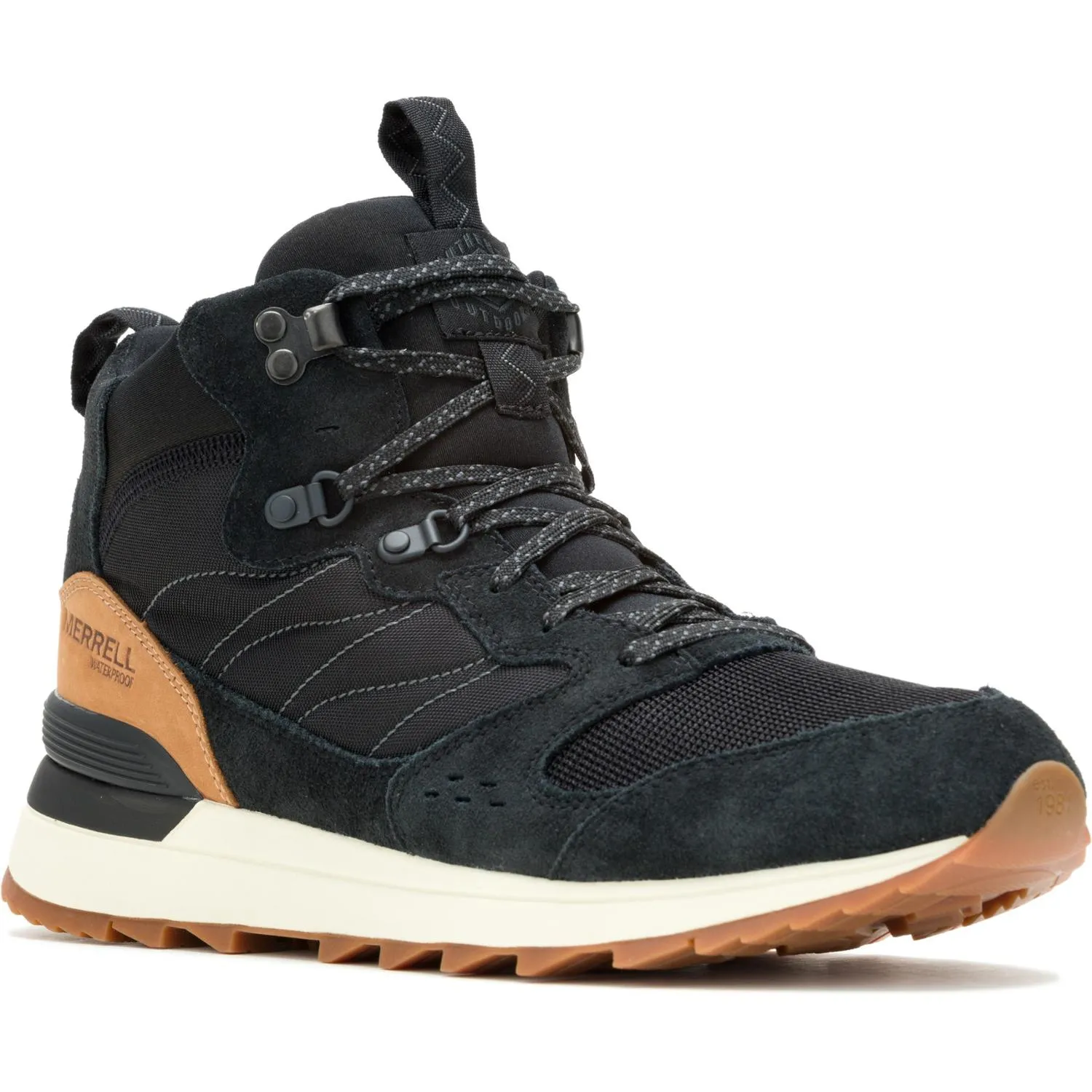 Альпийские 83 Recraft водонепроницаемые ботинки Mid мужские Merrell, Black — фото 3
