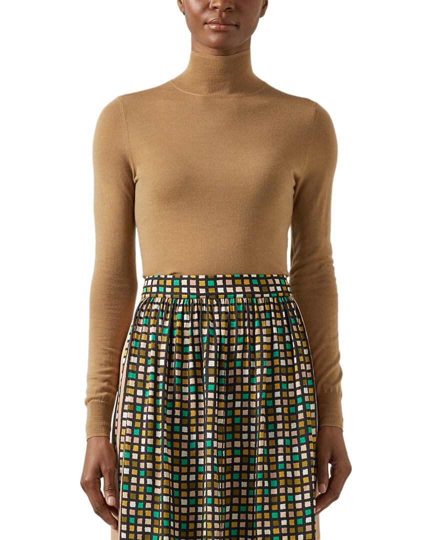 

LK Bennett Allie Вязаный шерстяной топ, Tan