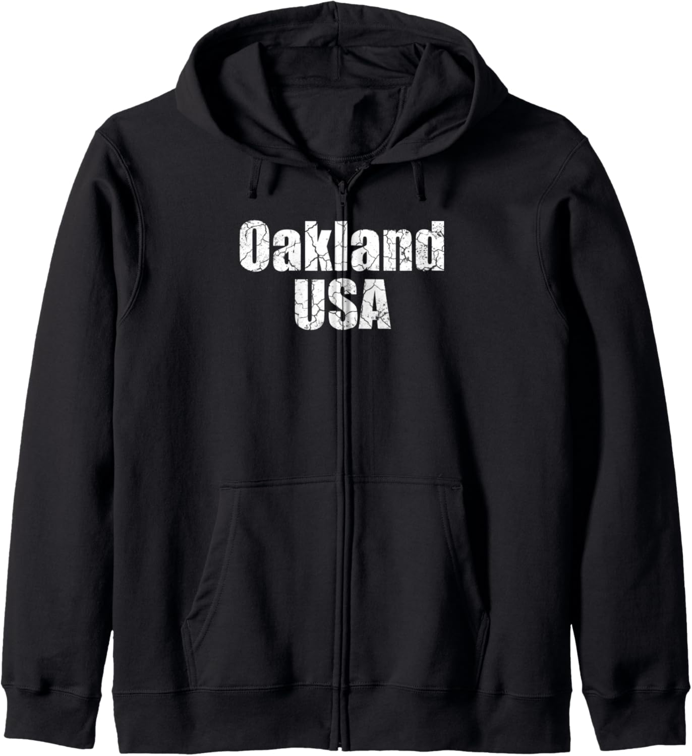 

Худи на молнии в стиле гранж, запеченное, с эффектом потертости, Окленд, США, Калифорния Oakland Usa Shirts And Hoodies, черный