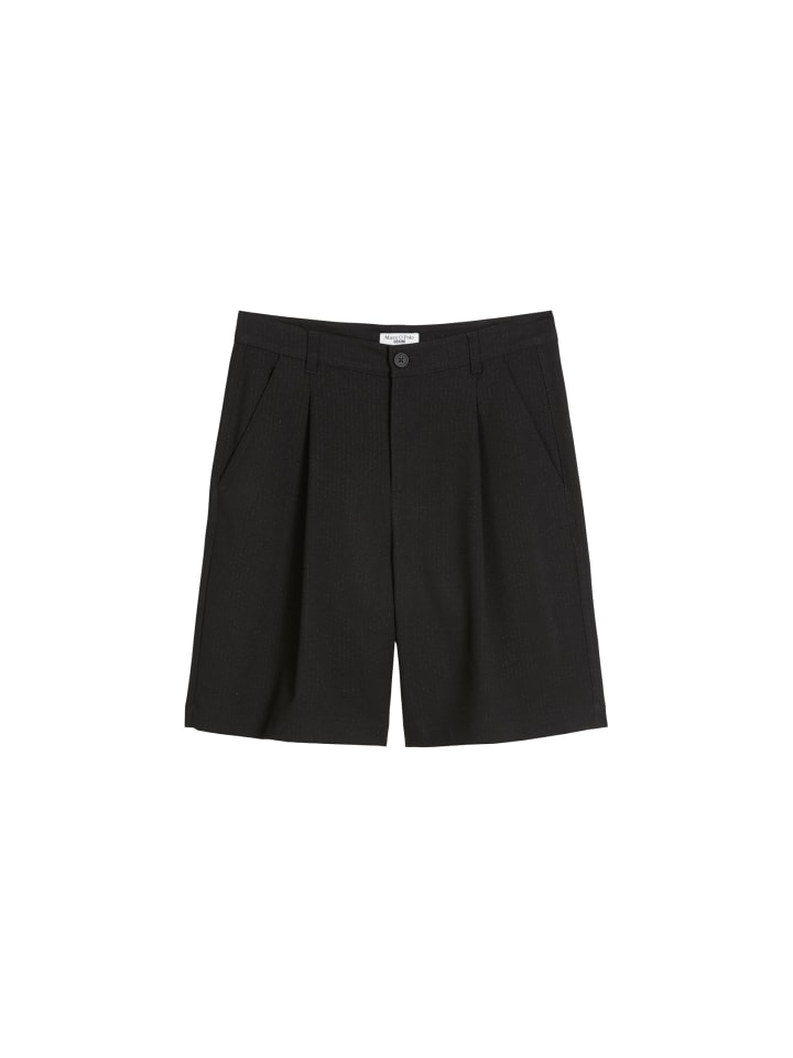 

Свободные черные шорты-бермуды в тонкую полоску Marc O'Polo DENIM