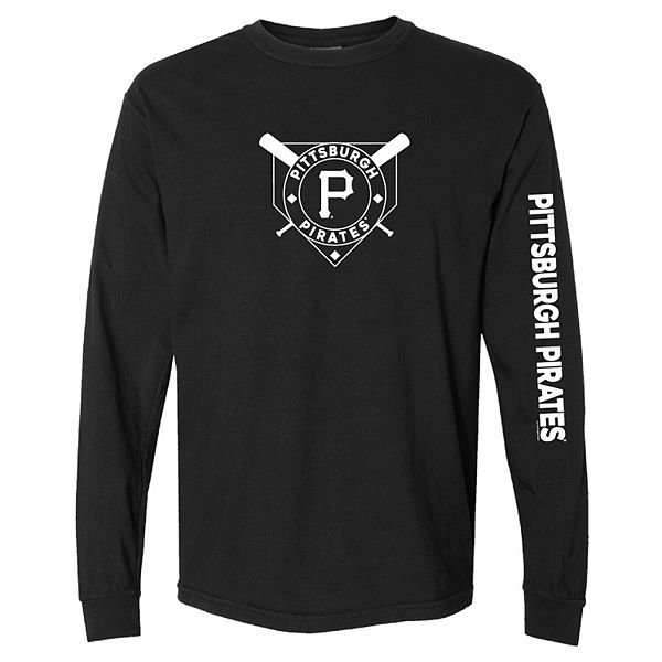 

Женская черная футболка с длинным рукавом Pittsburgh Pirates pigment dye Soft As A Grape, Черный, Женская черная футболка с длинным рукавом Pittsburgh Pirates pigment dye Soft As A Grape