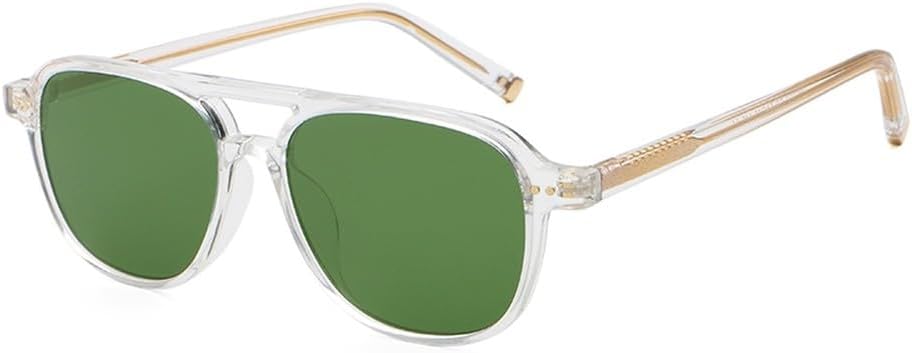 

Квадратные солнцезащитные очки для мужчин, коричневые, зеленые, унисекс, ретро-солнцезащитные очки для женщин, аксессуары из ацетата с защитой от УФ-излучения UV400, женские WNCKSQ, Clear With Green