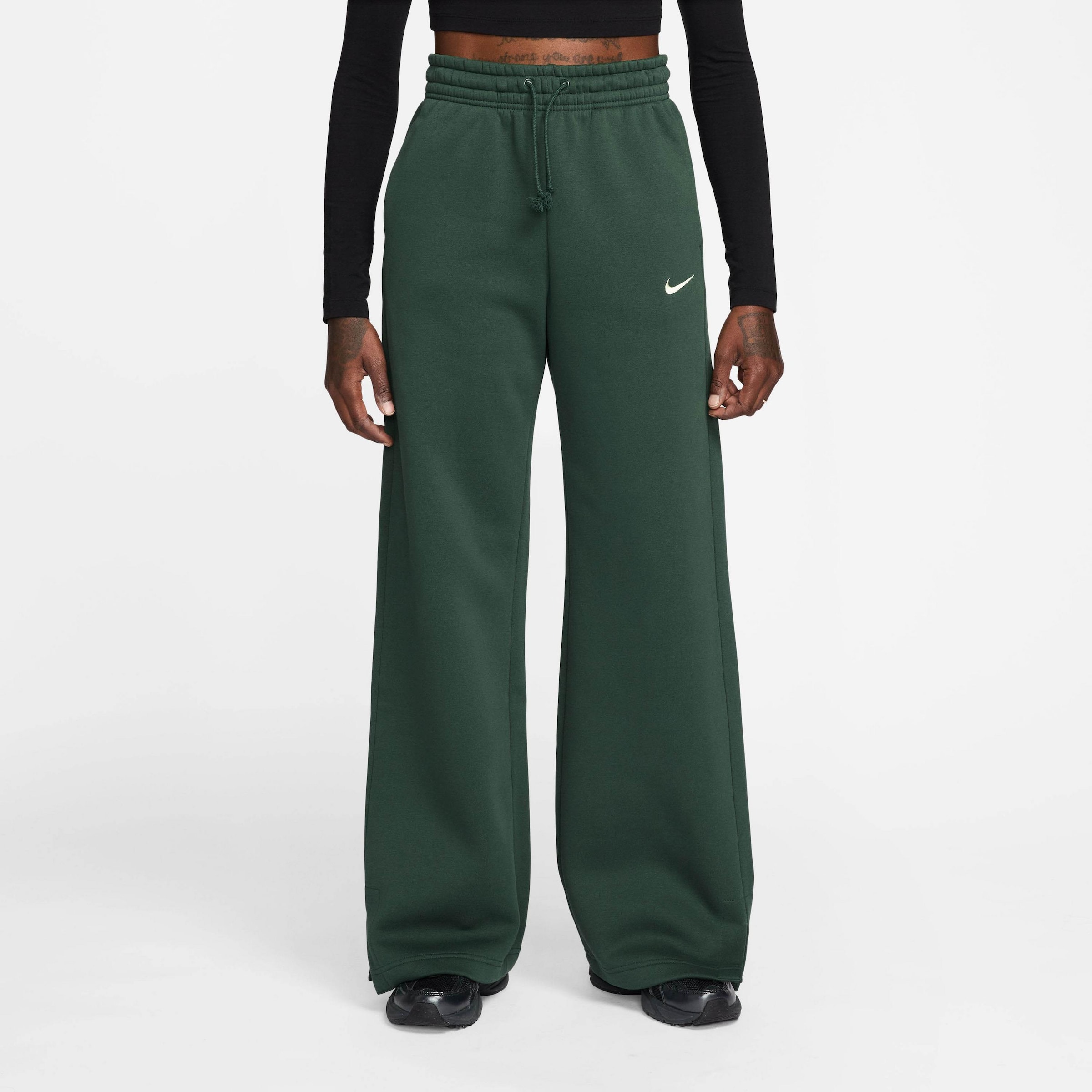 Nike Sportswear Широкие брюки 'PHNX FLC' в темно-зеленом цвете — фото 3