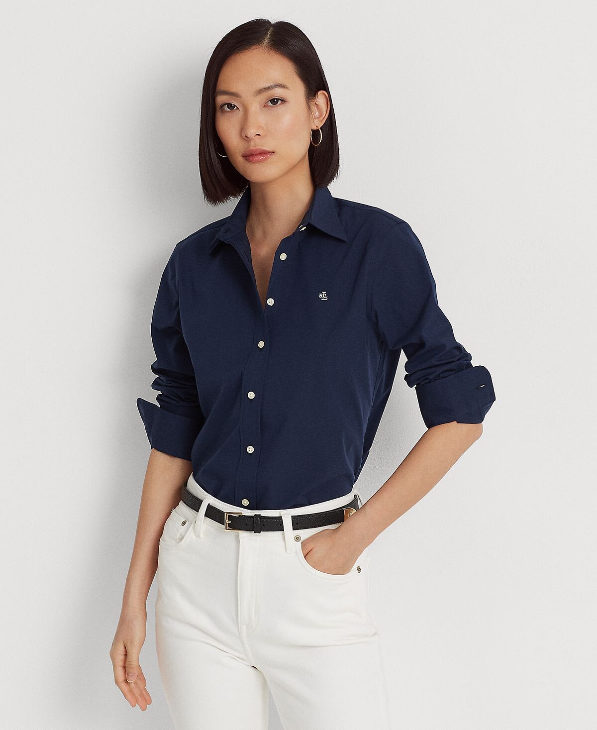 

Рубашка прямого кроя без глажки, стандартная и миниатюрная Lauren Ralph Lauren