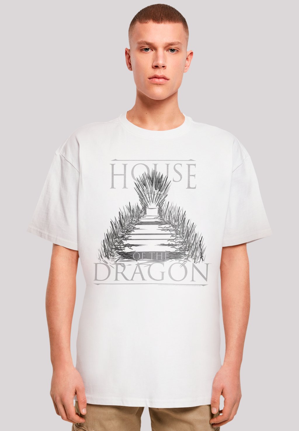 

Футболка с принтом HOUSE OF THE DRAGON THRONE F4NT4STIC, белый