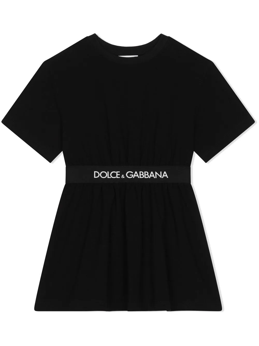 

Платье Interlock с логотипом Dolce & Gabbana Kids, черный