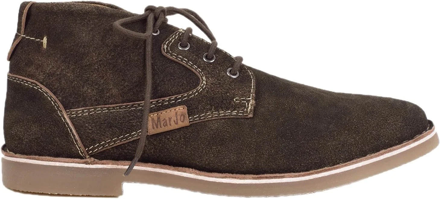 Костюмные туфли MarJo из козьего велюра, мужские костюмные туфли из натуральной кожи, Dark Brown — фото 4