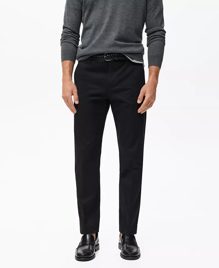 

Мужские классические хлопковые брюки Mango, синий