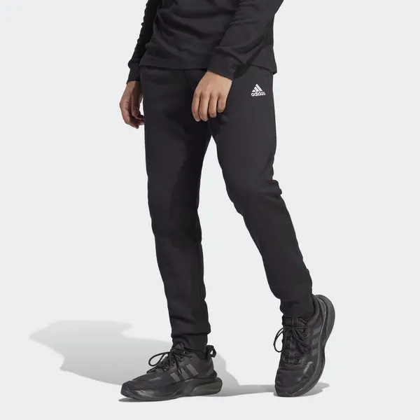 Брюки-Джоггеры из французского трикотажа с зауженными манжетами Adidas, черный — фото 2