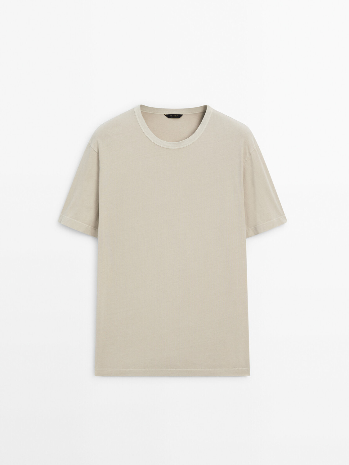 

Хлопковая футболка с окрашенным эффектом Massimo Dutti, желтый