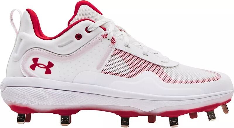 

Женские бутсы для софтбола Under Armour Glyde Metal Fastpitch, белый/красный