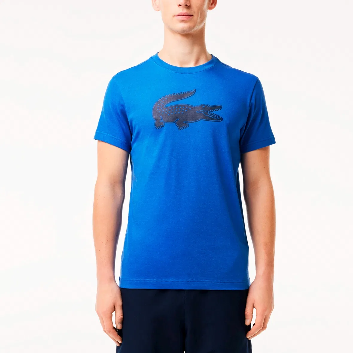 Футболка мужская синяя crew neck moderate LACOSTE, Blue — фото 3