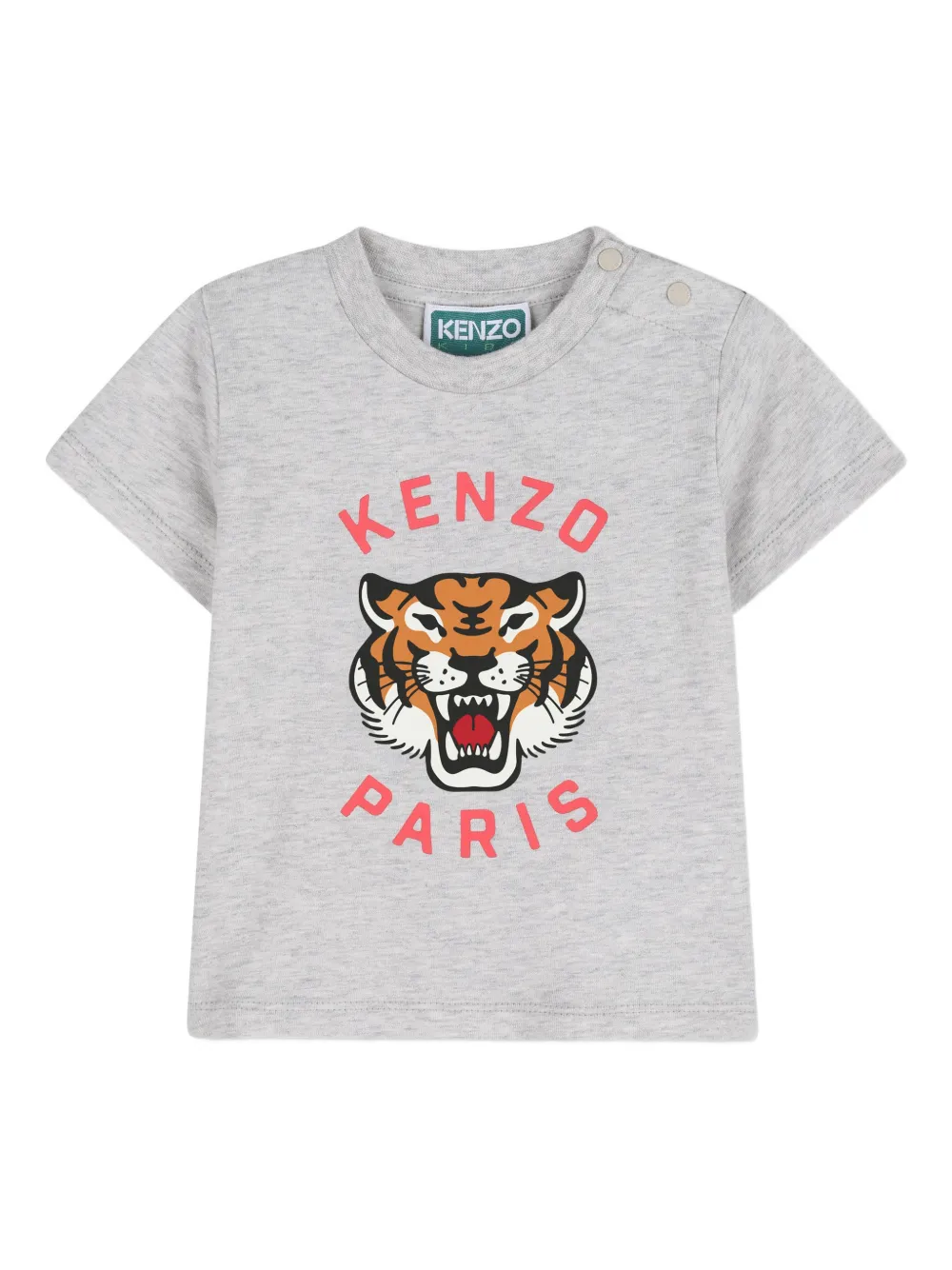 Костюм с шортами и принтом тигра Kenzo Kids, серый — фото 3