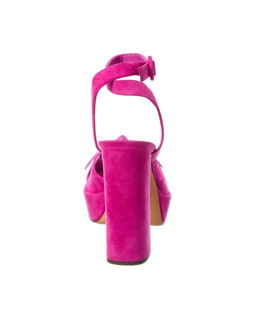 Александр Бирман Пепитта 120 Платформа Замшевые Сандалии Alexandre Birman, розовый — фото 3