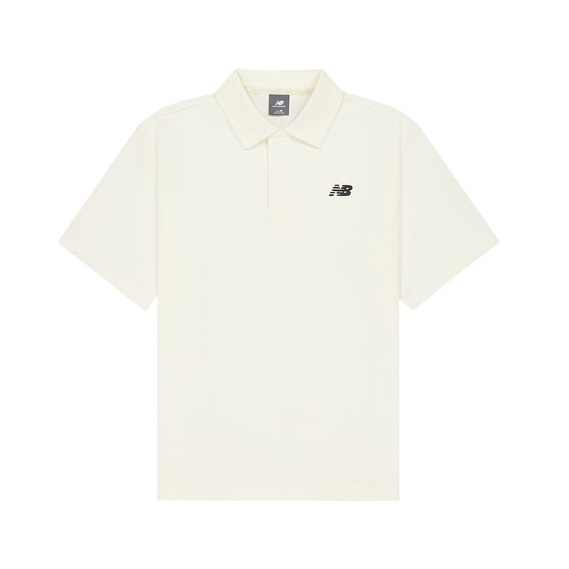 

New Balance Белая поло SS25 для мужчин, Белый, New Balance Белая поло SS25 для мужчин