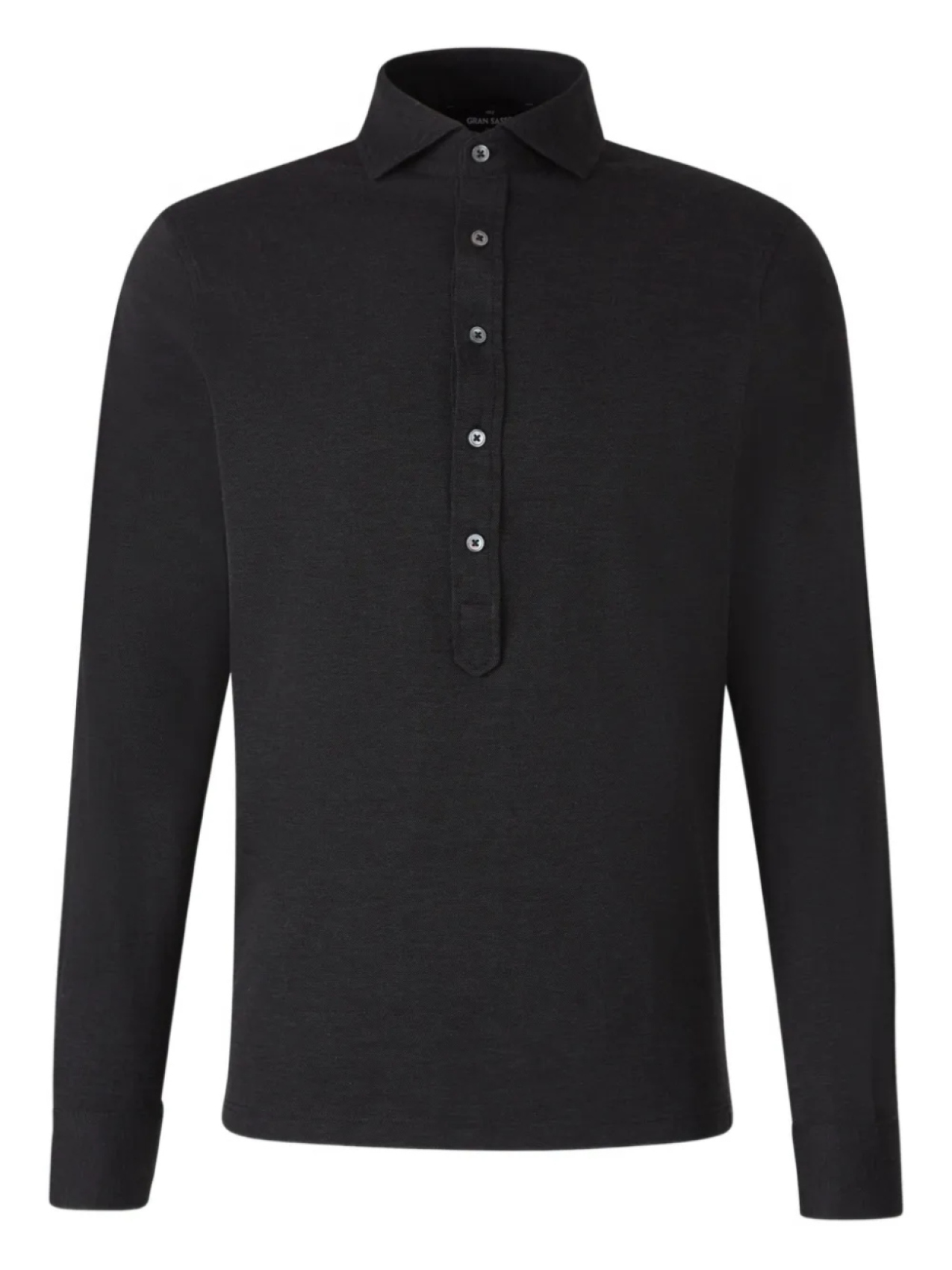 

Рубашка поло Gran Sasso с застегивающимися манжетами, черный