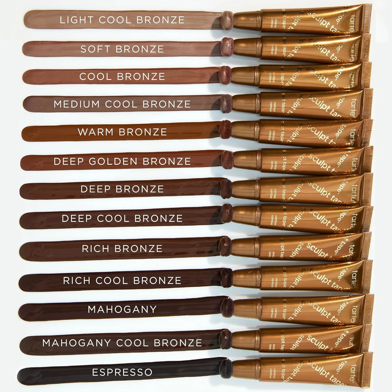 Tarte Sculpt Tape Contour - Легкий кремовый бронзер с маслом ши для легко растушевываемого, наслаиваемого контуринга и естественного сияния. Веганский продукт, не тестируется на животных., deep cool bronze — фото 4