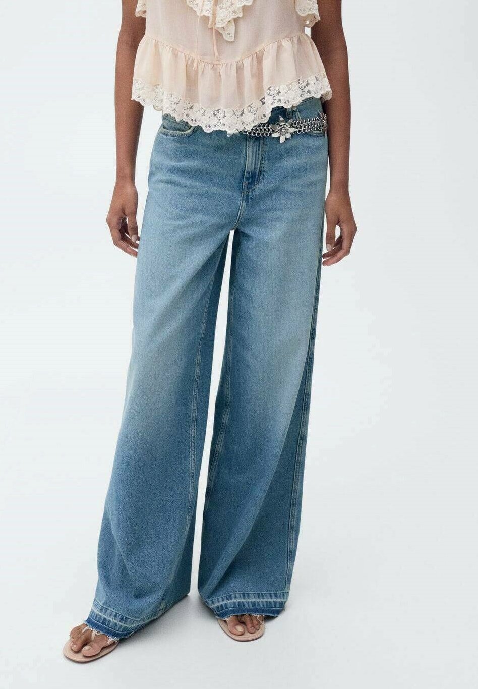 

Мешковатые джинсы ABA Mango, синий