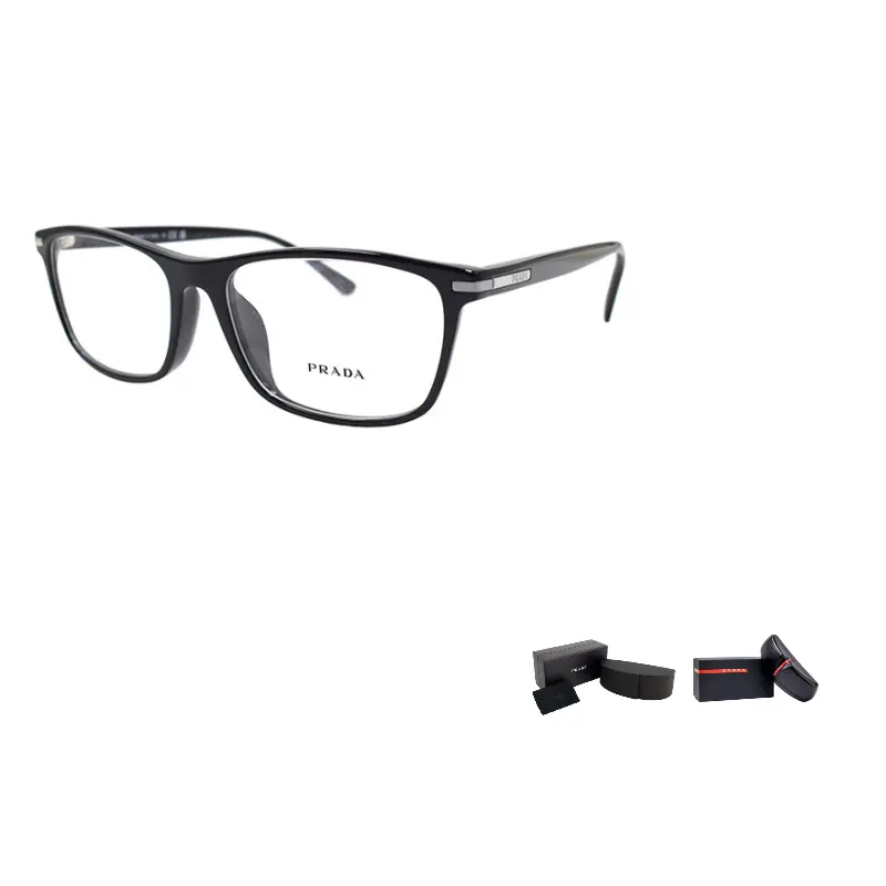 

PRADA Прямоугольная оправа для очков мужская черная, Black