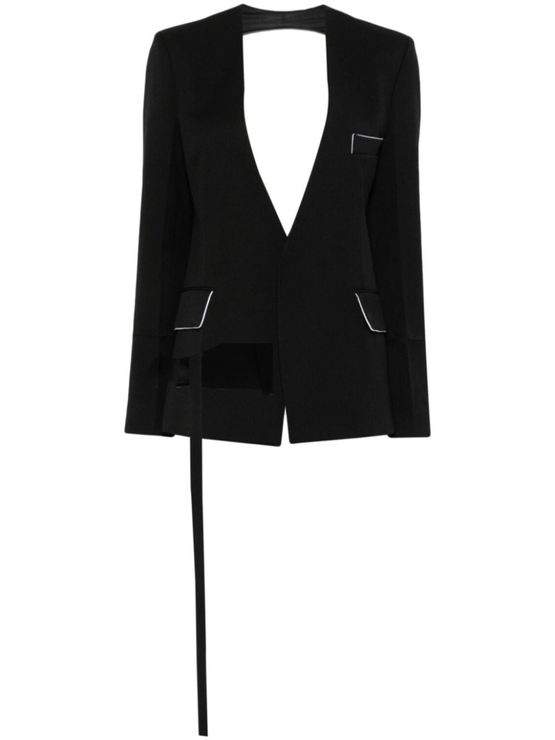 

Victoria Beckham куртка Shrunken без воротника, черный
