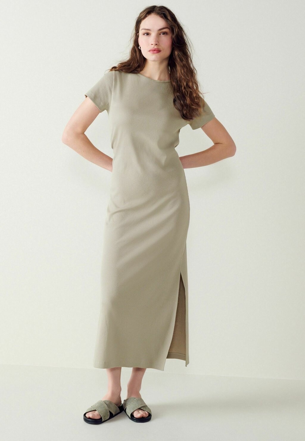 

Платье из джерси WITH SLIT DETAIL Next, цвет stone grey