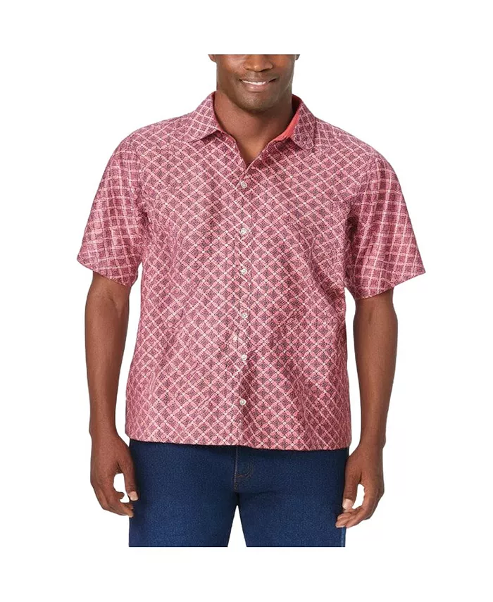 

Мужская повседневная рубашка с коротким рукавом The No-Tuck KingSize, красный